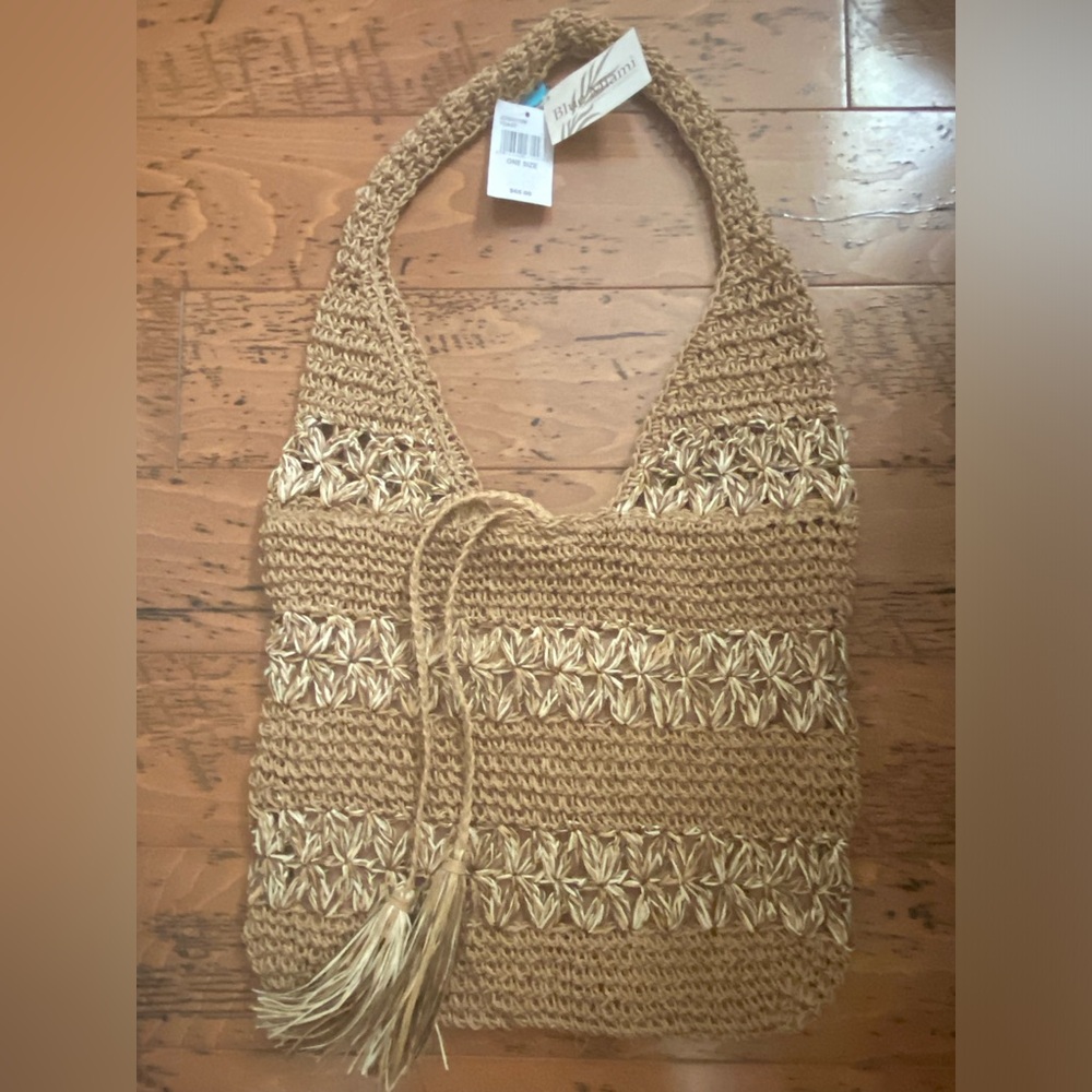 Blue Miami Straw bag NWT